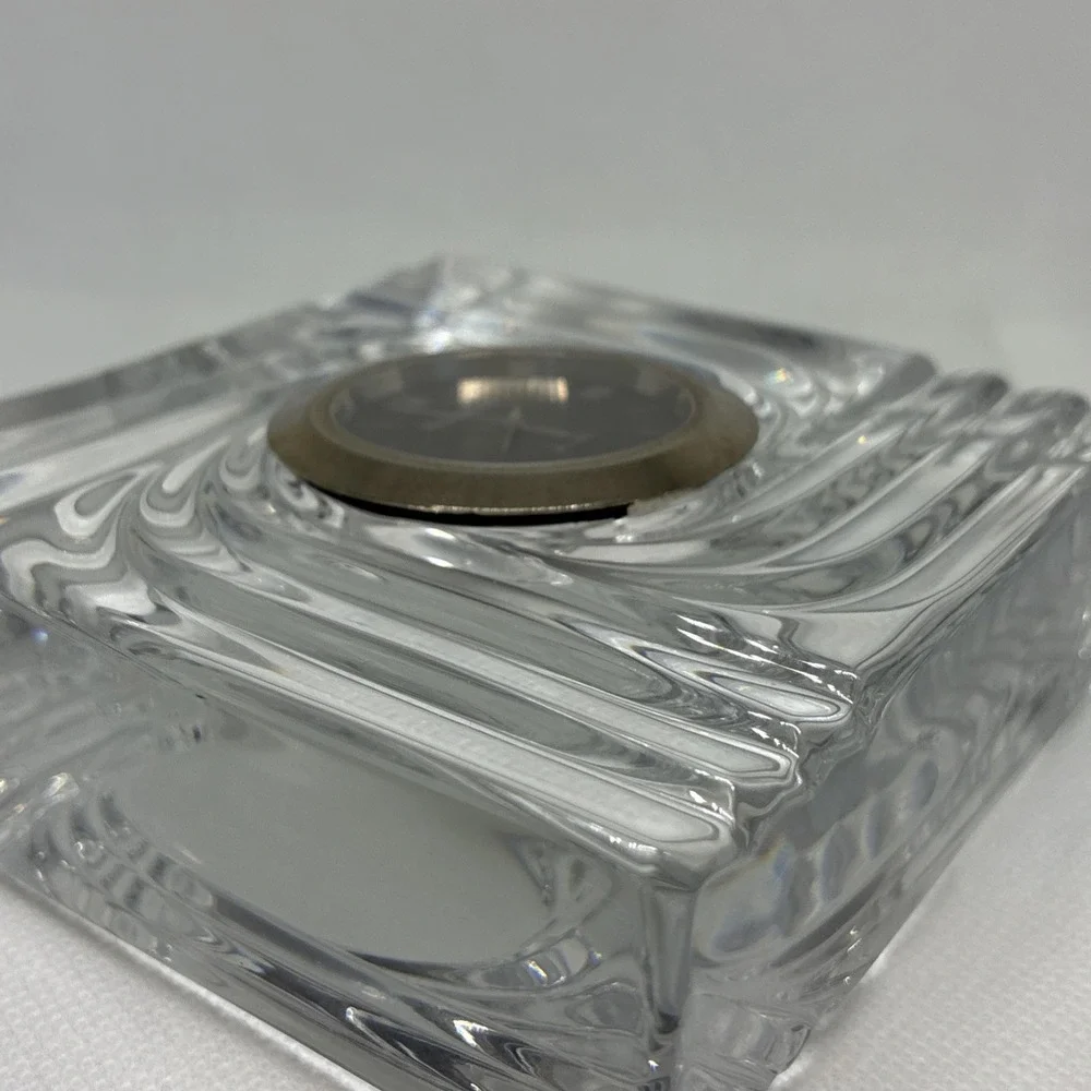 Marquis by Waterford Crystal Black Dial Clock Quartz – Running!
